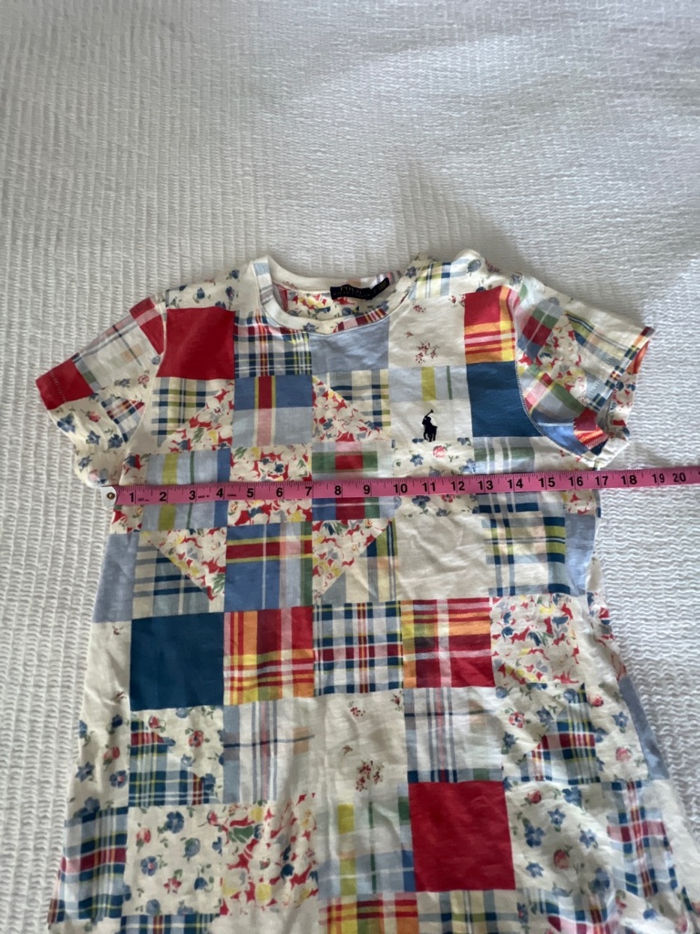 Polo by Ralph Lauren Cotton Patchwork Print Short Sleeve Dress - Size S/P - Picture 5 of 6